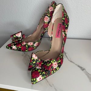 Betsy Johnson Floral Heels